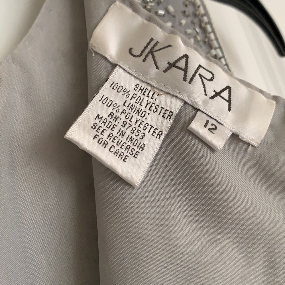 JKARA beaded evening dress and scarf - Picture 10 of 11